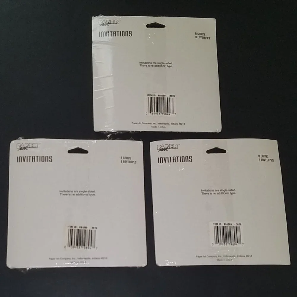NEW 3 Packs Summer Fun Invitations Lot (8 Cards/Envelopes Per Pk) Sunglasses Sun